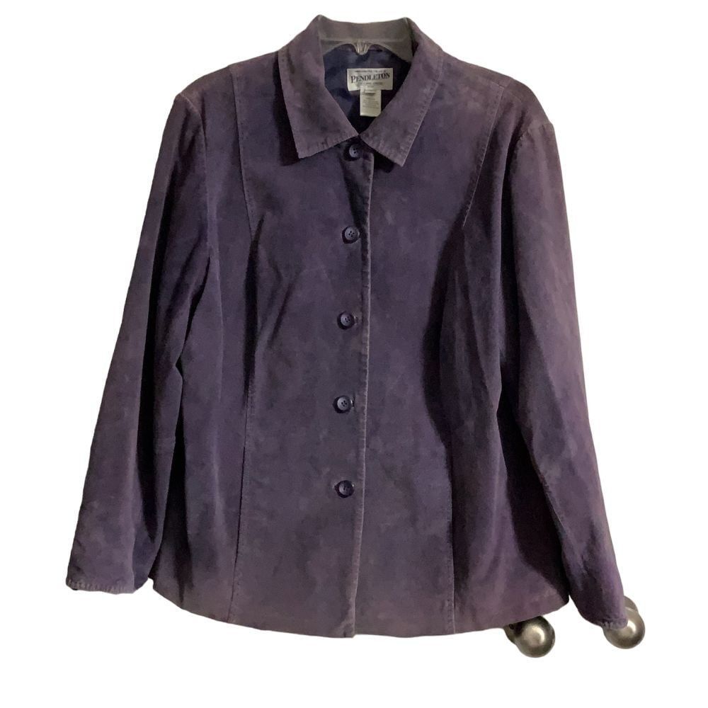 Pendleton Purple Leather Swing‎ Jacket size 1X